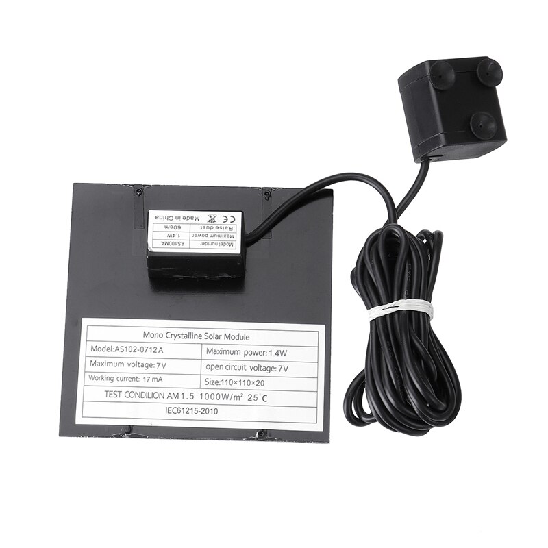Solcelledrevet vannpumpesett solcellepanel vann flytende solcelledrevet fontene for fuglebad dam hage vannpumpe