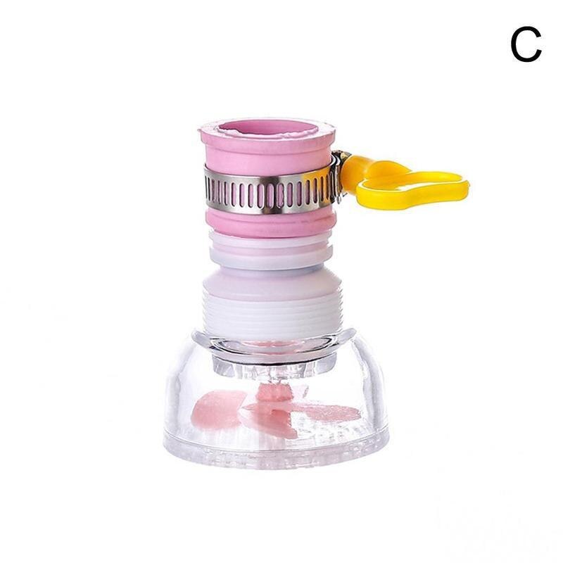 Faucet Booster Filter 360 Degree Adjustable Kitchen Faucet Booster Filter Tap Extender Splash-proof Water Filter Kitchen Tools: 3