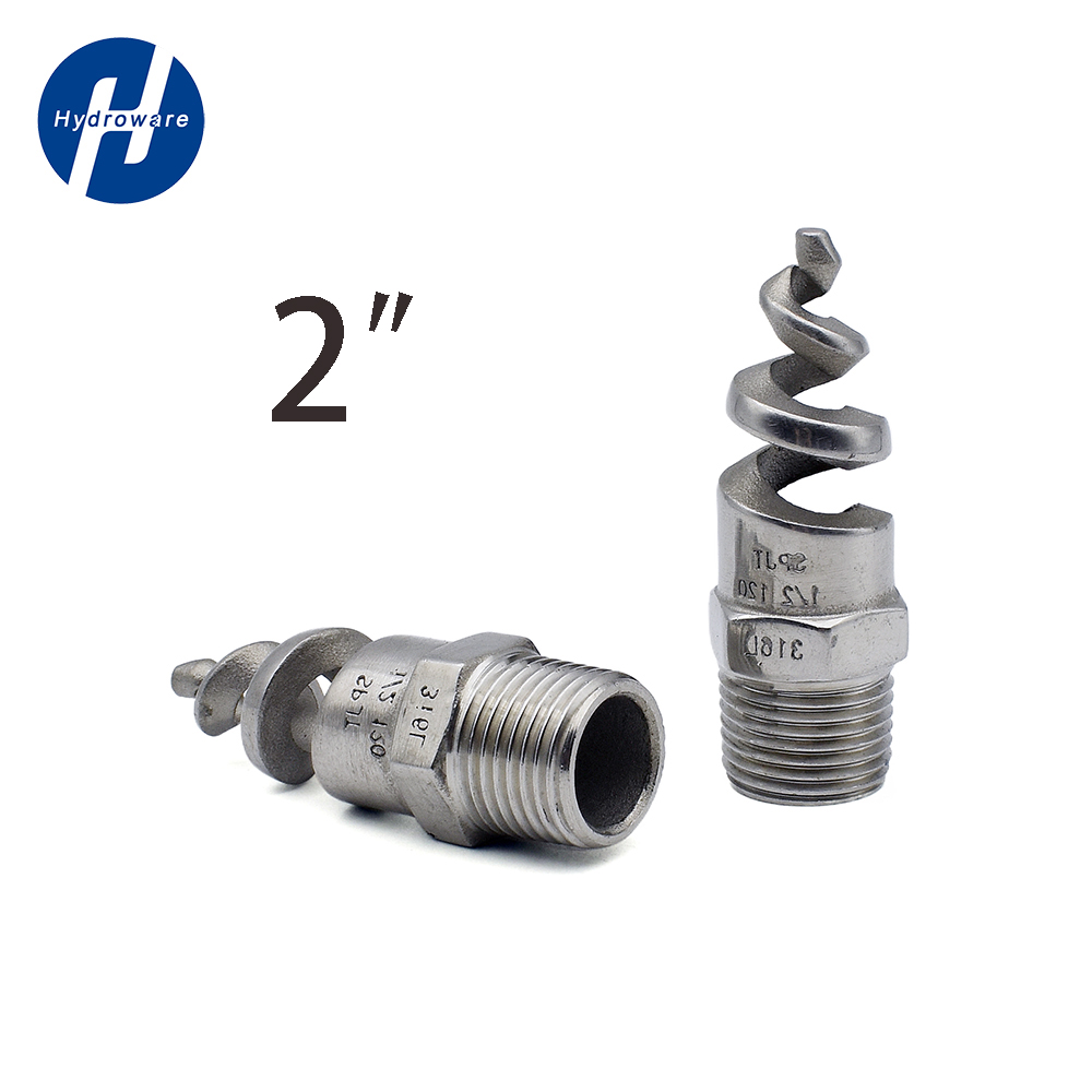 Bsp1/4 "3/4" 1 "2" Ss304/316 Roestvrijstalen Bd Draad Kegel Spiraal Jet Mondstuk Water Nevel Sprinkler Tuin Gazon Irrigatie Tool: Black / 1''