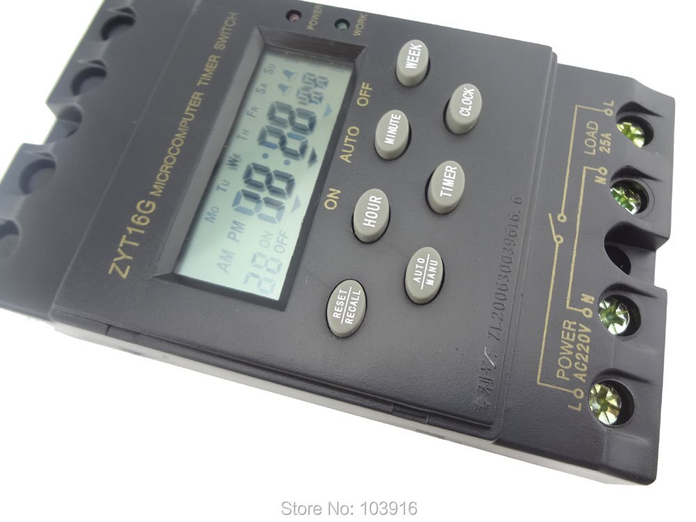 220V Timer Switch Timer Controller program/programmable timer switch 25A amps, LCD display