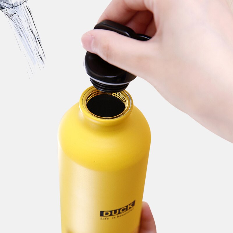500ml cykelsport utomhus min vattenflaska 304 rostfritt stål söt djurmönster bärbar bergsklättring spänne vattenkokare