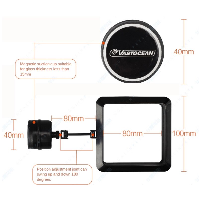 Vastocean Aquarium Strong Magnetic Algae Feeding Clamp Clip For Aquarium Fish Tank Seaweed Supplies Clip Vegetable
