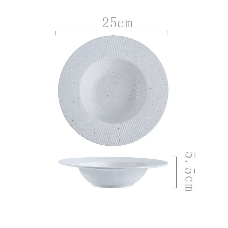 CHANSHOVA 10 cal ceramiczny kreatywny 450ml miska na makaron salaterka gruba zupa płyta osobowość chińska porcelana G327: 4