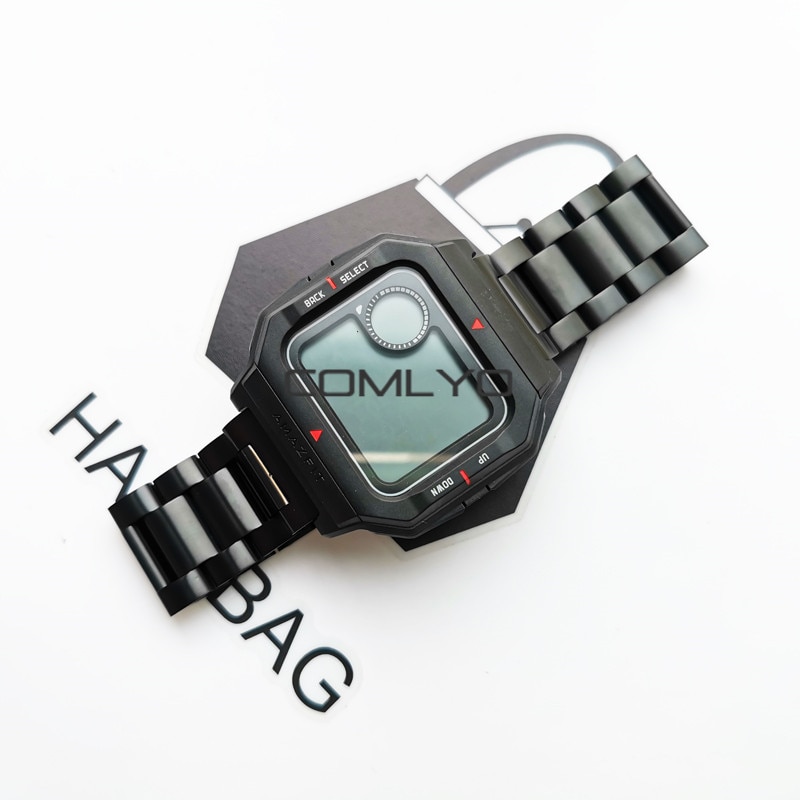 Armband i rostfritt stål för amazfit neo smart klockarmband för huami amazfit bip s/gts /gtr 42mm 47mm pace band bälte