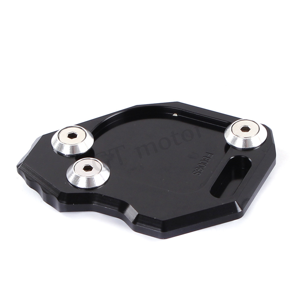 Motorfiets Side Stand Pad Uitbreiding Plaat Kickstand Extension voor BMW F800GS F 800GS: Black