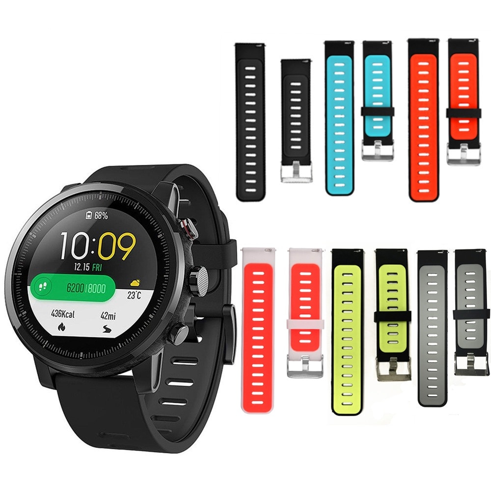 Voor Originele Xiaomi Huami Amazfit Stratos 2 2 S/Voor amazfit tempo armband strap smart watch band 22mm Zachte siliconen Polsbandje