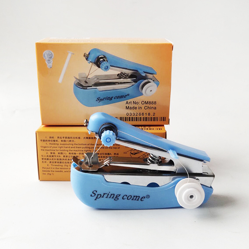 Portable Mini Manual Sewing Machine Travel Portable Sewing Tools Home Tailoring Machine Handy Needlework Tool Home Accessories: D