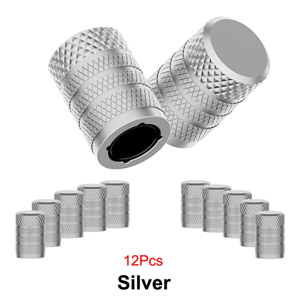 TQQTQQ Tapa de válvula de neumático de aluminio de 4/8/12 piezas, resistente a la corrosión, cubiertas de vástago universales para automóviles, camiones, motocicletas, SUV y bicicletas: Azul