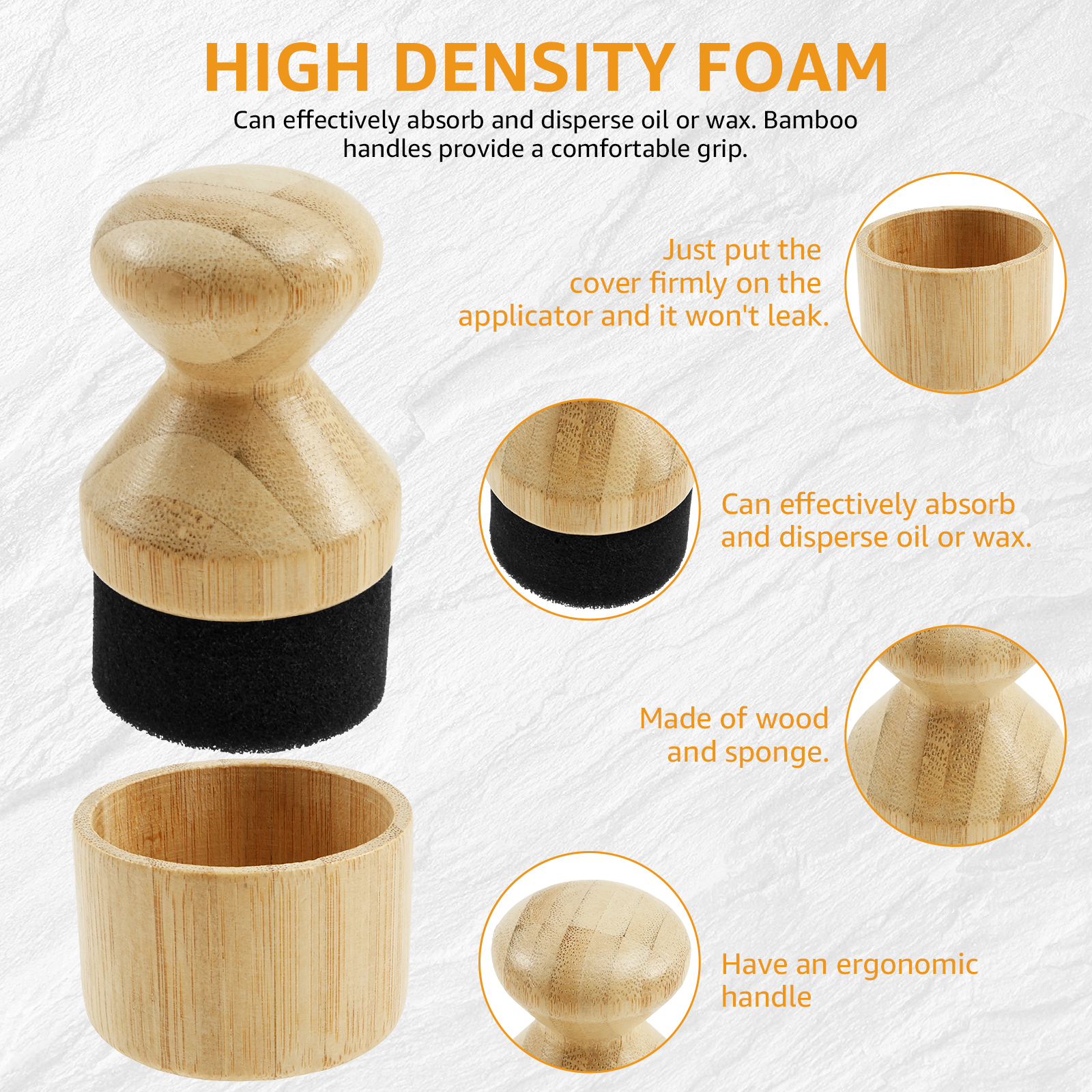 Floor Wax Applicator Cutting Board Oil Wax Applicator with Lid Handle Wood Cutting Board Oil Applicator for Wooden Spatula