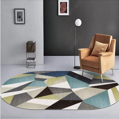 Moderne stue soveværelse sofabord stor størrelse geometrisk tæppe entré dørmåtte nordisk enkel krystal fløjl oval karpe: D4 / 40 x 60cm