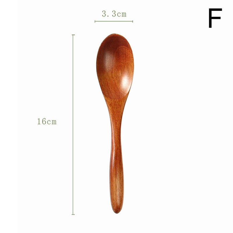 Wooden Spoon Bamboo Kitchen Cooking Utensil Tool Soup Teaspoon Catering For Kicthen Wooden Spoon: F