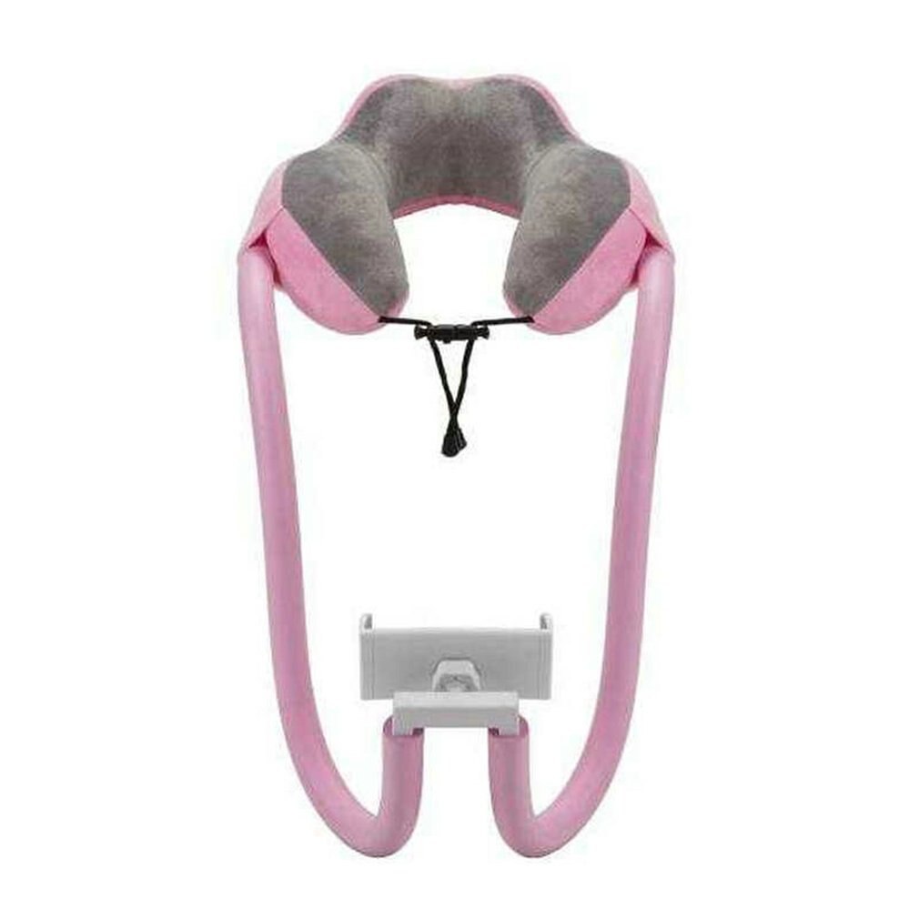 2-In-1 U-Vormig Kussen Lui Stand Tablet Stand En Telefoon Zwanenhals Traagschuim Dutje Kussen lezen Stand: pink