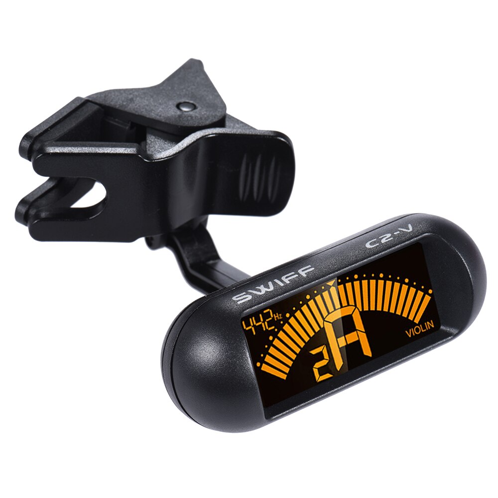 Clip-on Violin Tuner Digital Tuner Electronic Chromatic LCD Display 360 Degree Rotating Violin Accessories