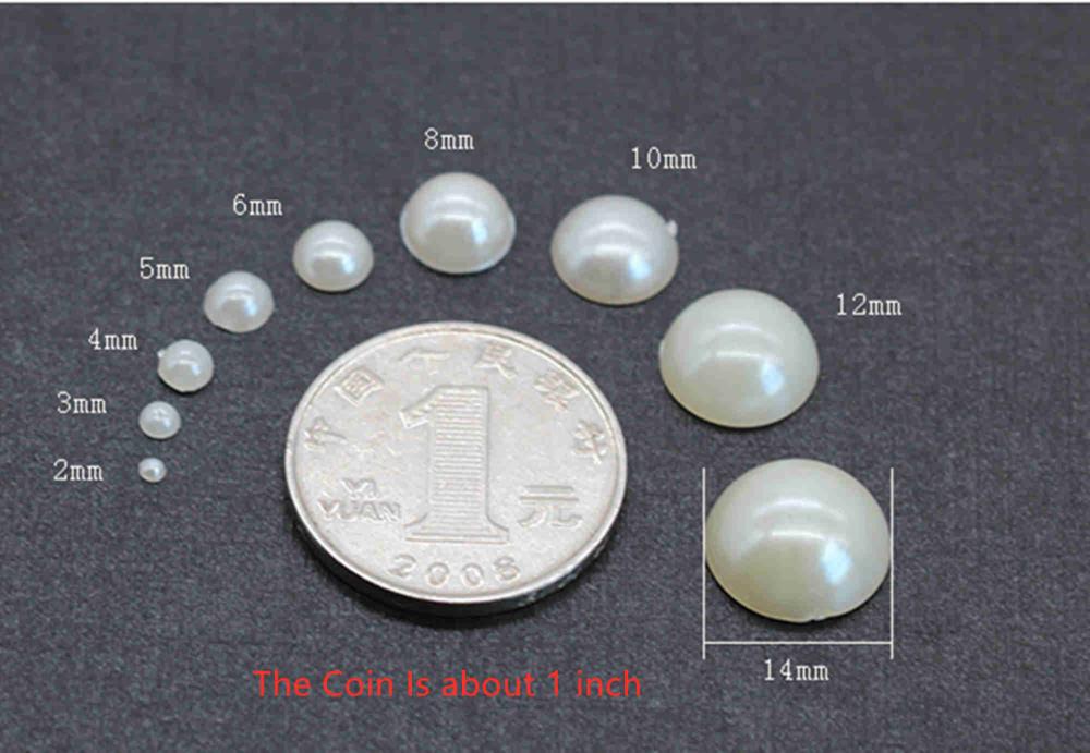 2mm 5000 Uds. Perlas falsas de respaldo plano ABS-Ropa y costura de diamantes de imitación de perlas-Scrapbooking confección de tarjetas perlas