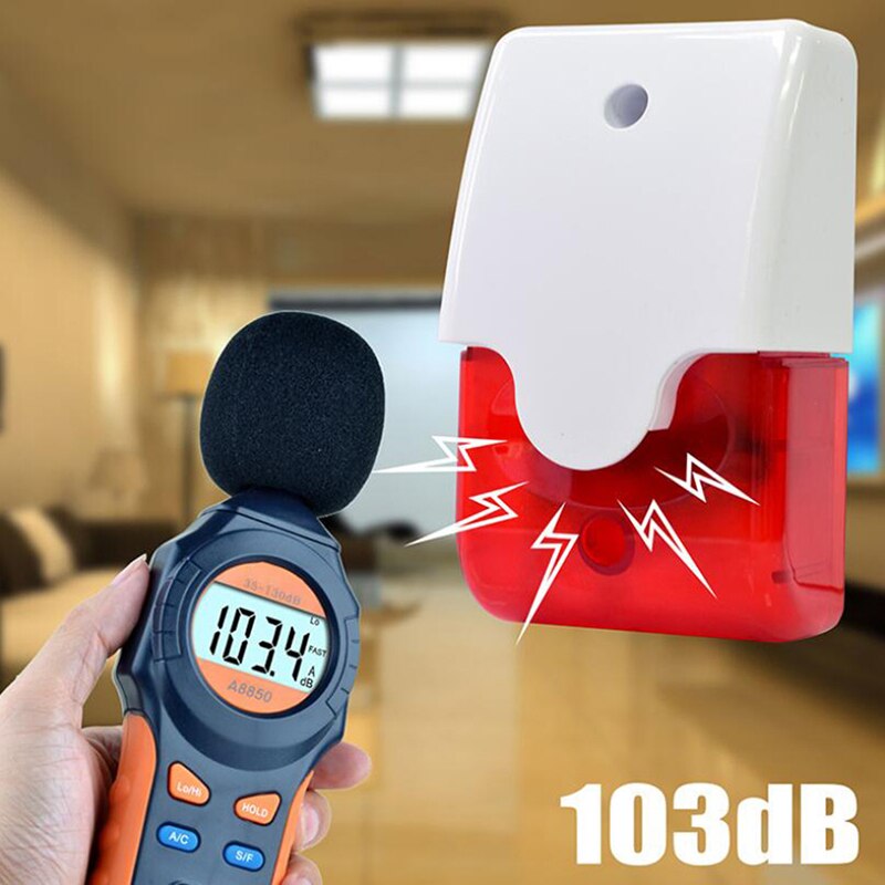 Wired Strobe Siren Durable 12V Sound Alarm Flashing Light Strobe Siren For PSTN/GSM Wireless Home Security Alarm