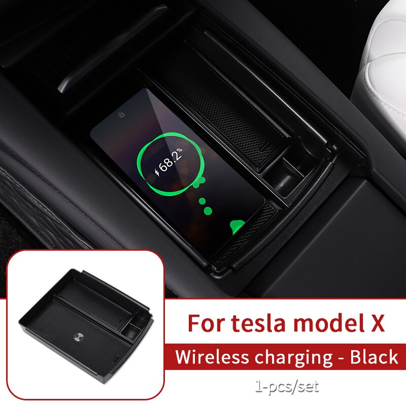 Almacenamiento de carga inalámbrico para tesla model s accesorios tesla model x tesla model s accesorios interiores de coche tesla model s: Default Title