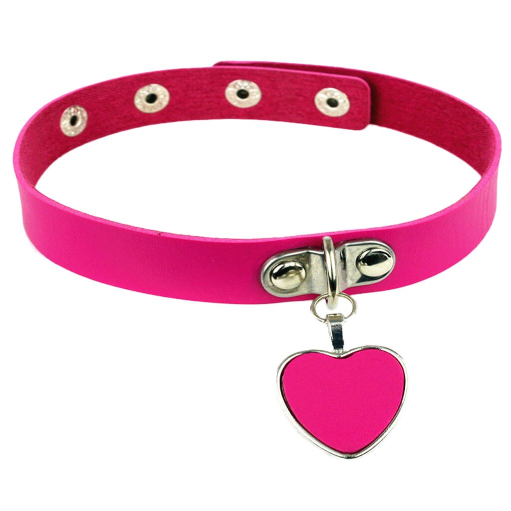 Stijlvolle Rock Punk Gothic Hanger Ketting Liefde Lederen Kraag Gothic Ketting Choker Ketting Cool Hals Колье Чокер: B