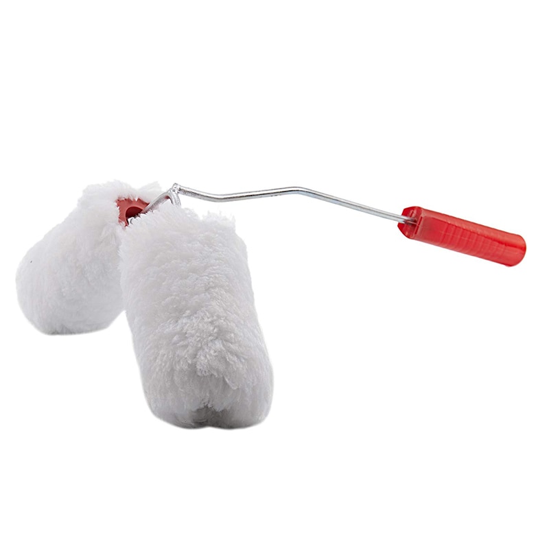 Double Paint Roller Brush For Pipe Fence Cylindrical Corner Paint Tool Home Improvement Tool Painted Railing Dual Paint Roller