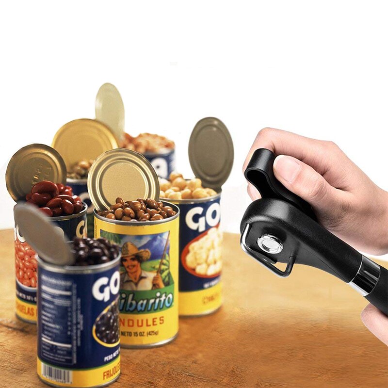 Handleiding Blikopener Rvs Flesopeners Professionele Ergonomische Potten & Tin Opener voor Blikjes Keuken Gereedschap