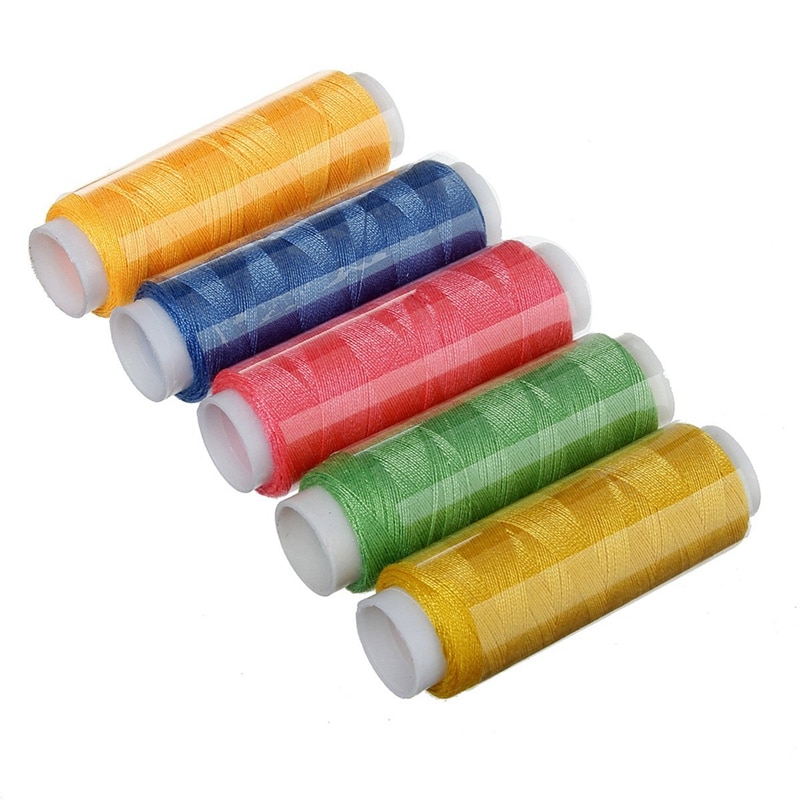 39 rollen polyester garen in verschillende kleuren voor handnaaimachines