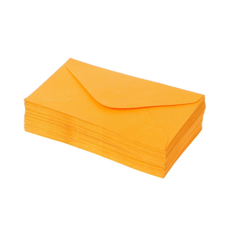 50 st färgglada retro tomma mini papper kuvert bröllopsfest inbjudan gratulationskort: Gul