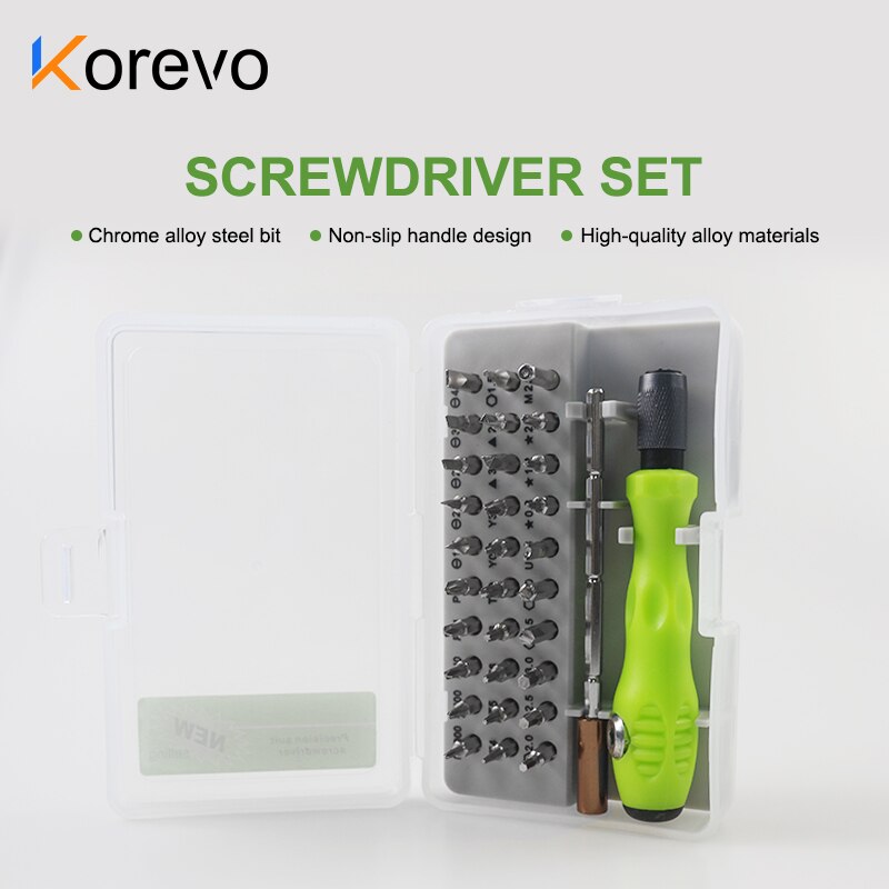Portable precision phone laptop repair tools interchangeable chrome vanadium 32 in 1 screwdriver set