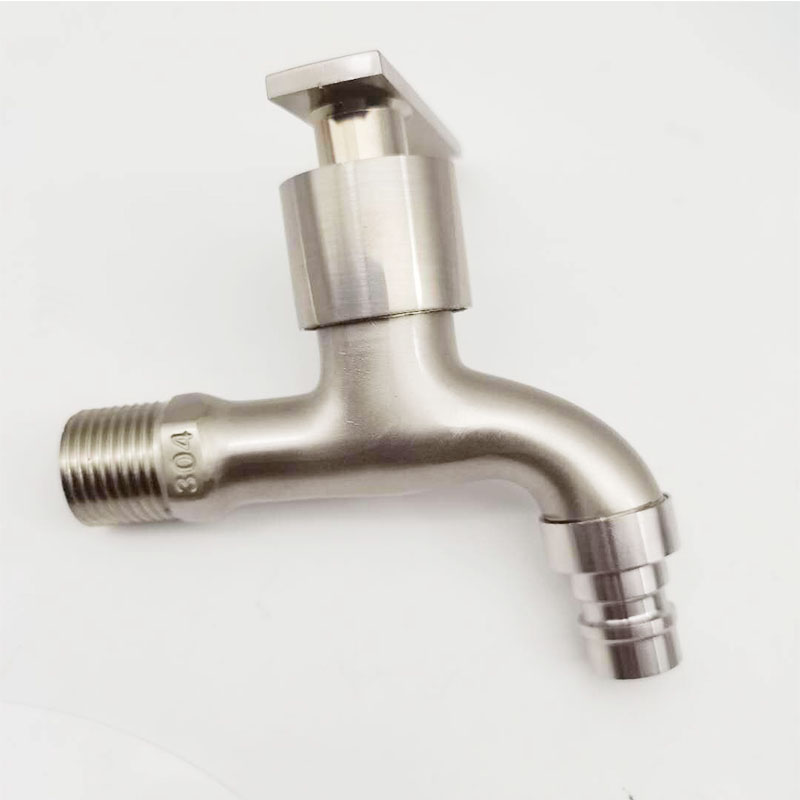 G1/2'' Washing Machine Tub Tap 304 Stainless Steel Brushed Clod Water Faucet Wall Mount Outdoor Garden Faucet