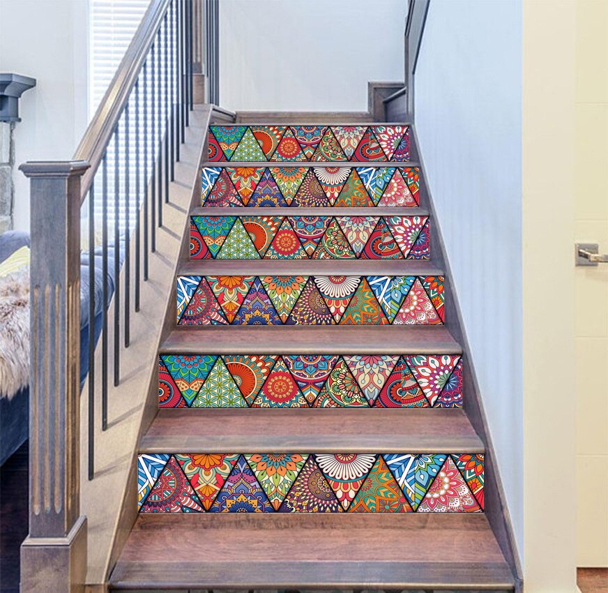 10pcs Moroccan Style Tiles Wall Sticker Matte Film For Tiles /Ground in Kitchen Wardrobe Bathroom Peel &amp; Stick Art Wall Decals