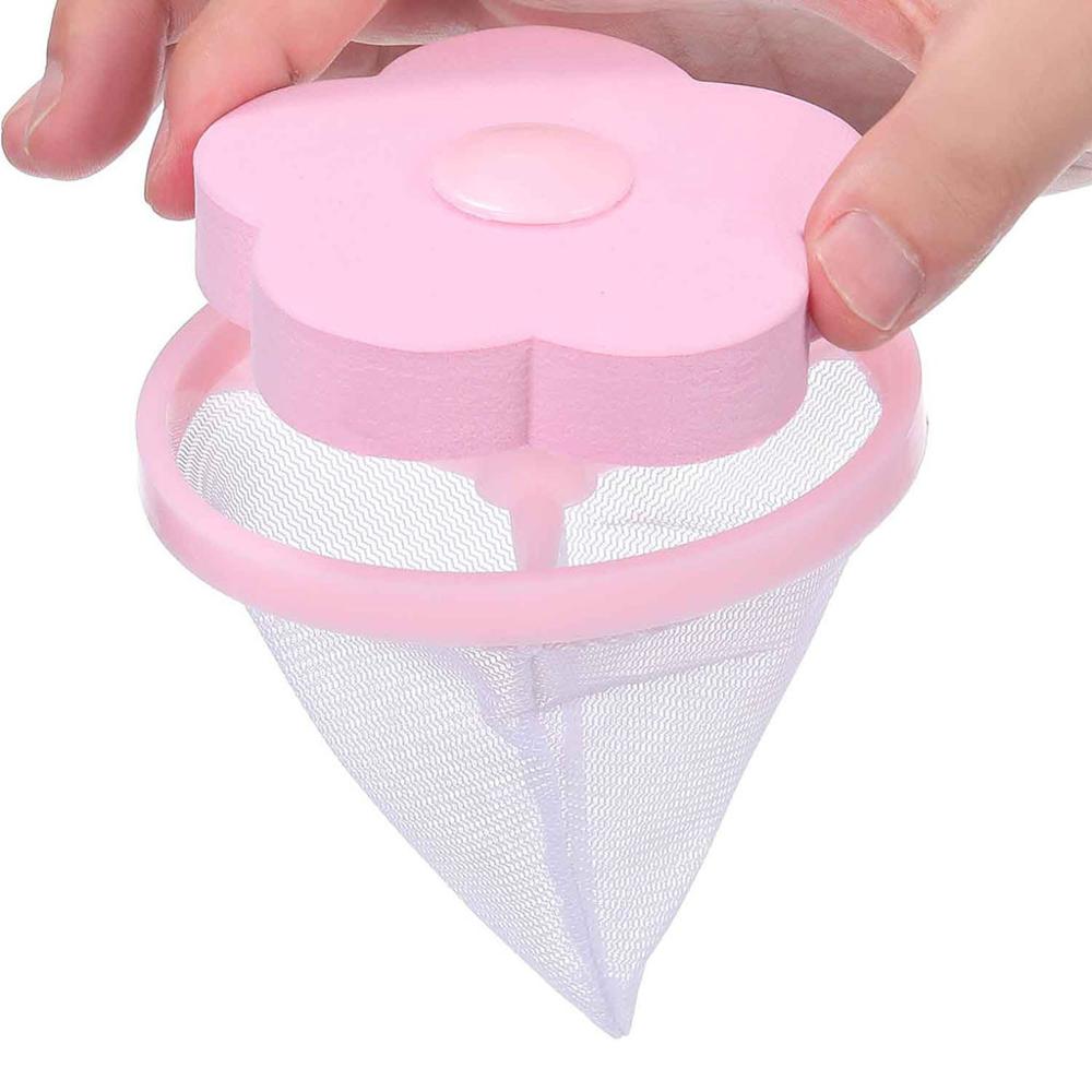 4 PCS Reusable washing machine floating Lint Mesh trap bag hair catcher filter strainer pouch household tools FD