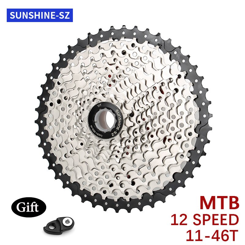 Sunshine 12 Speed Cassette Vrijloop 12V Fiets Vrijloop Mtb Bike Tandwiel Voor Shimano/Sram M6100/M7100/m8100/XTR9000/Sx/Nx/Gx: 12S 11-46T