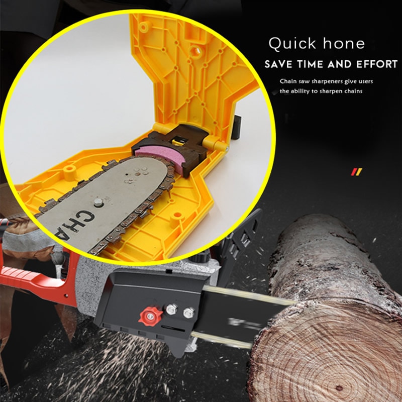 Træbearbejdningsværktøj kædesav tandspidser motorsav let kraft skarp stangmonteret hurtigt slibende motorsav kædesliber værktøj