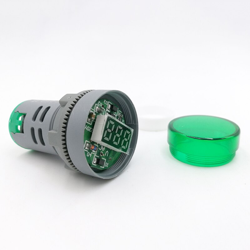 AD16 Ac 50-600V Voltage Voltmeter Indicator Signal Light 22Mm Led Digitale Display Rood Geel Groen Wit blauw