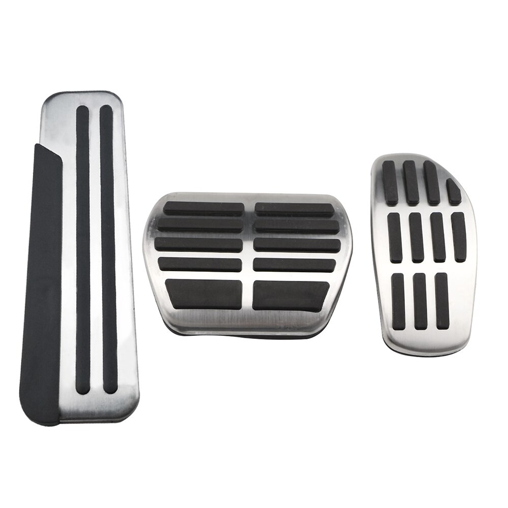 KIQI-pedales de coche para Nissan Qashqai J11, piezas de repuesto, Pedal de freno de combustible de Gas, cubiertas de pedales de descanso, -: AT With Rest