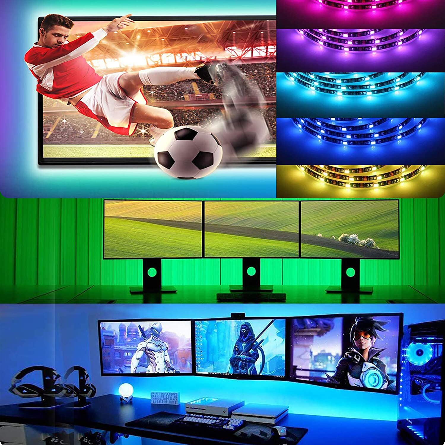Controlador RGB de 0,5 m y 1m, de 5V Cable conector USB, atenuador de línea de 4 pines, tira de 3 teclas para luces LED RGB de 5V 5050 2835, cinta de luz de fondo de TV