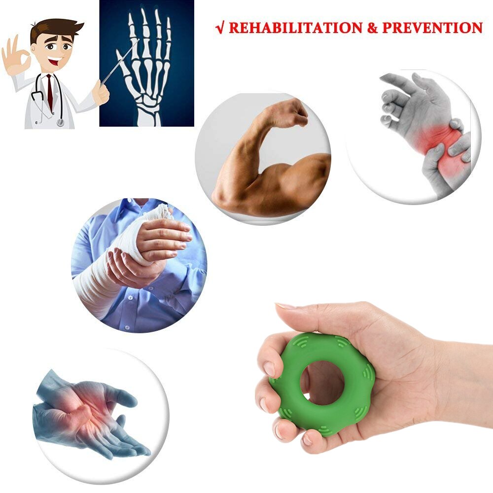 Hand Grip Strengthener Exerciser Kit Finger Stretcher Tools Resistance Bands Trainer Improve Dexterity Speed Up Rehabilitation