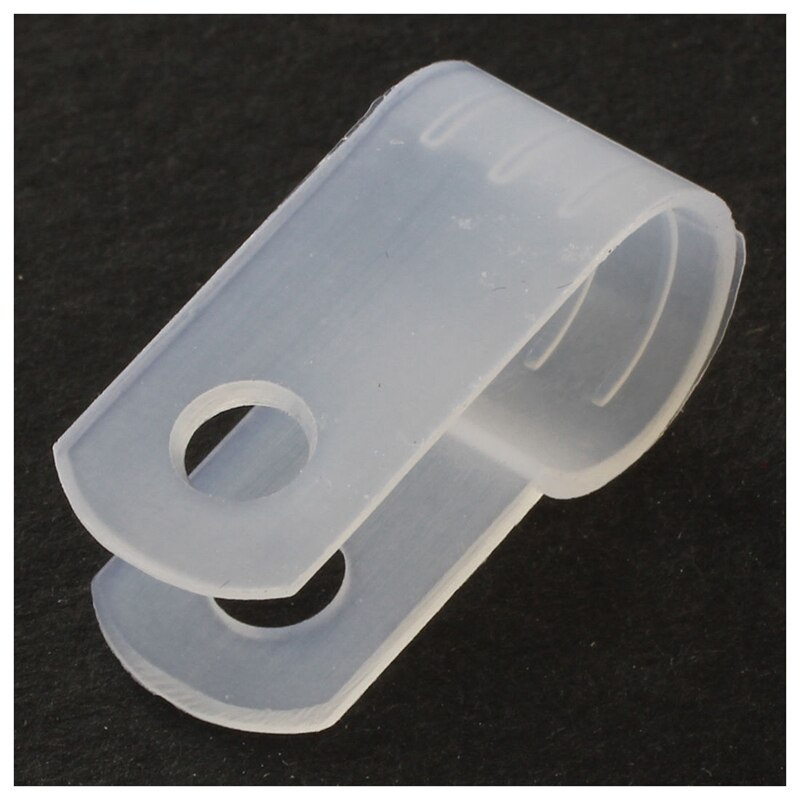 100 Pcs White Nylon Cable Clamp Organizer