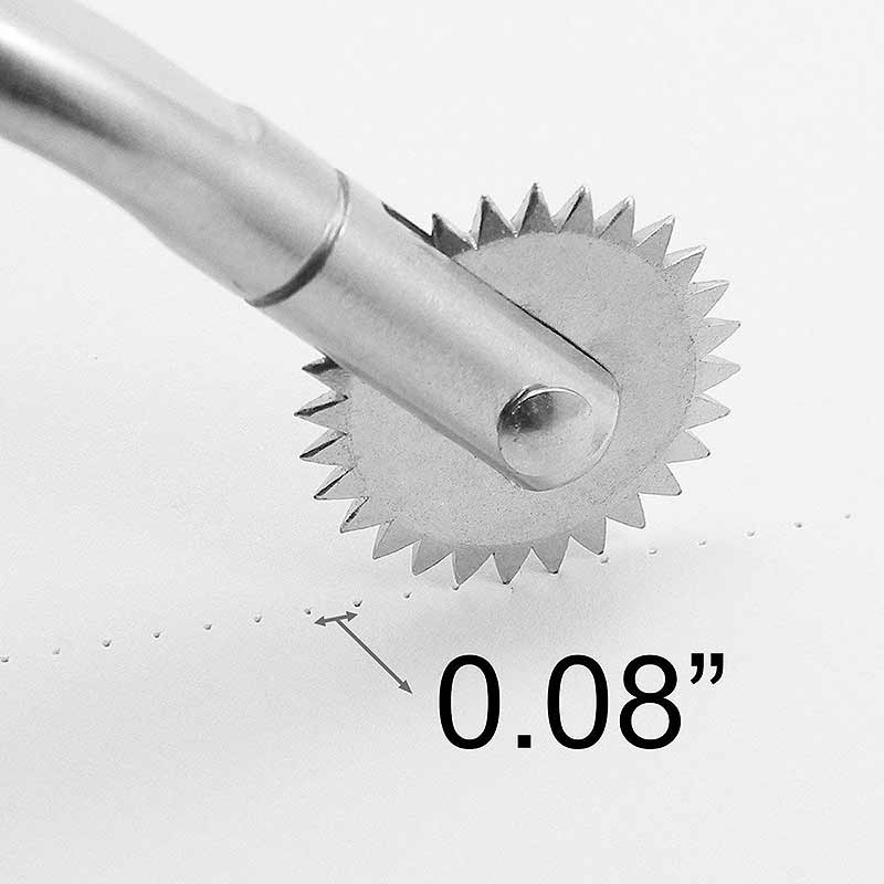 2mm Pitch Overstitch Wheel Leather Stitch Space Paper Perforating Tool Roulette For Arts and Leather Crafts SCI88