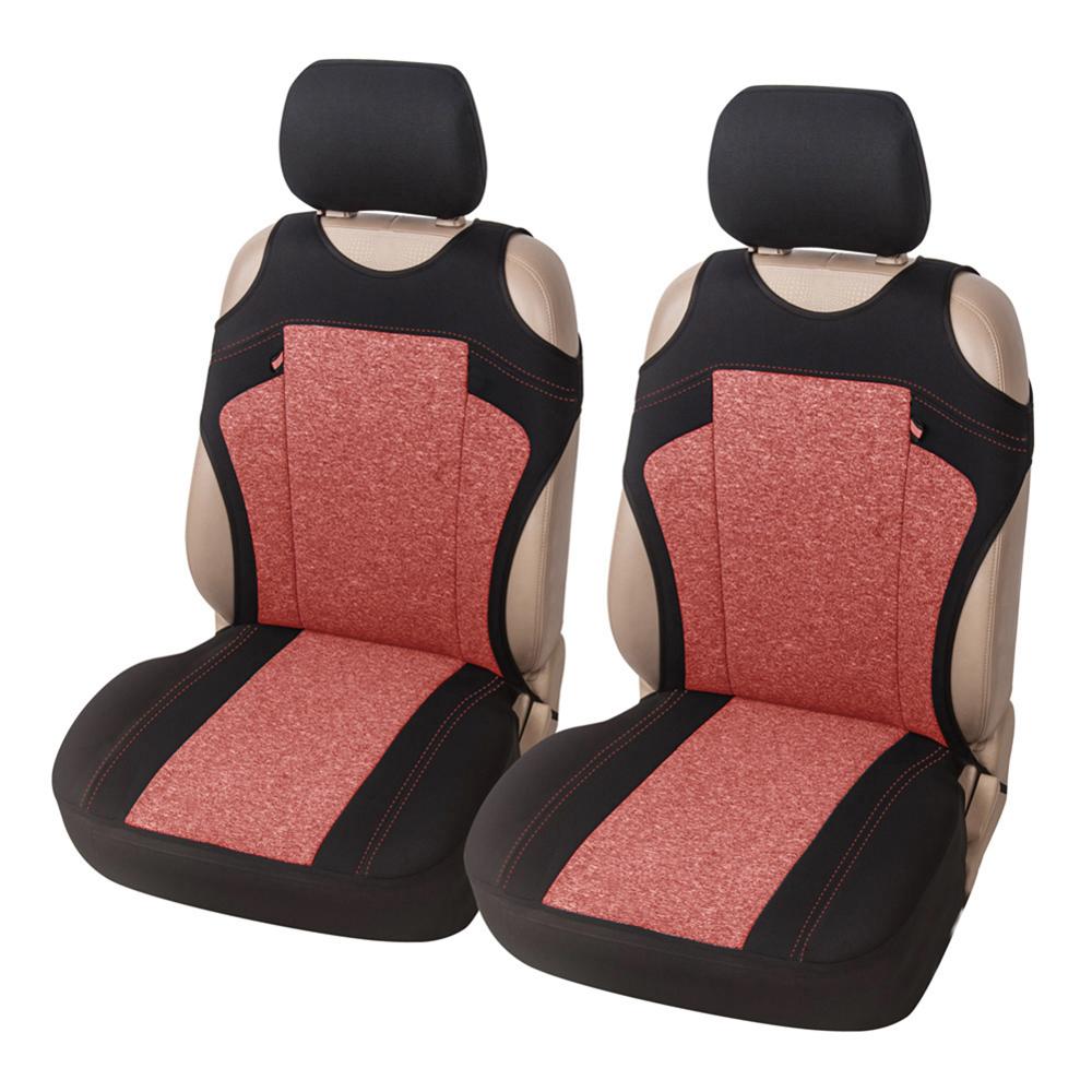Fundas universales para asientos de coche, Cubiertas de asiento delantero de tela catiónica, esponja de malla, accesorios de Interior, de camiseta, 4 Uds.