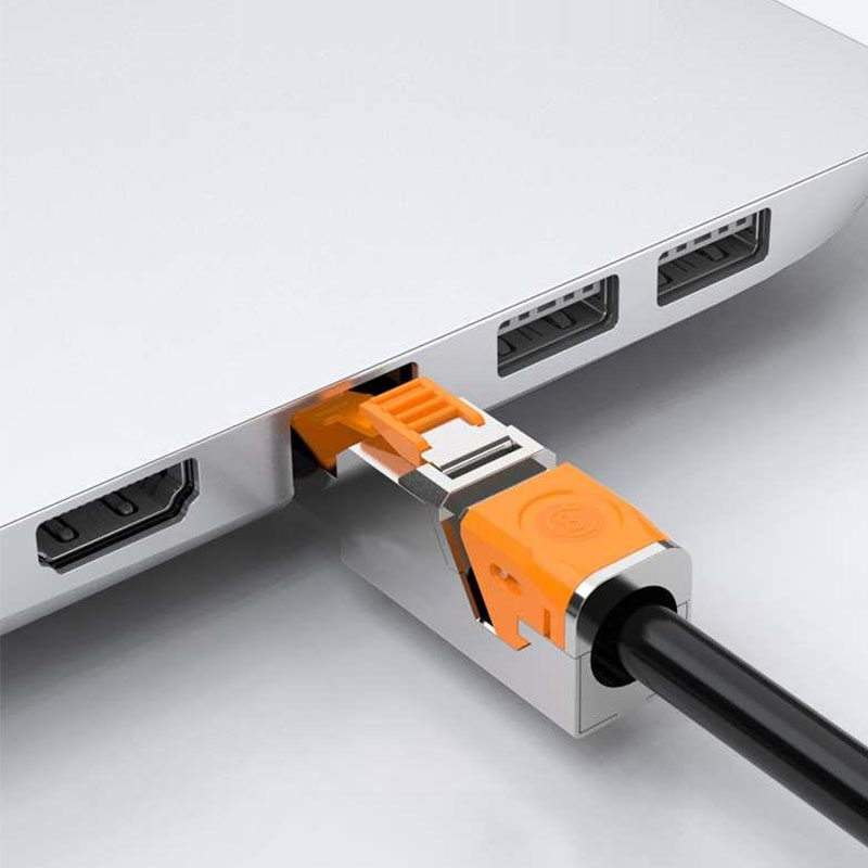 Conectores rj45 cat8 cat7 cat6a, ferramenta de metal, plugue de terminação fácil, 2000mhz, 40g, cabo lan 22awg-24awg, plugue ethernet reutilizável