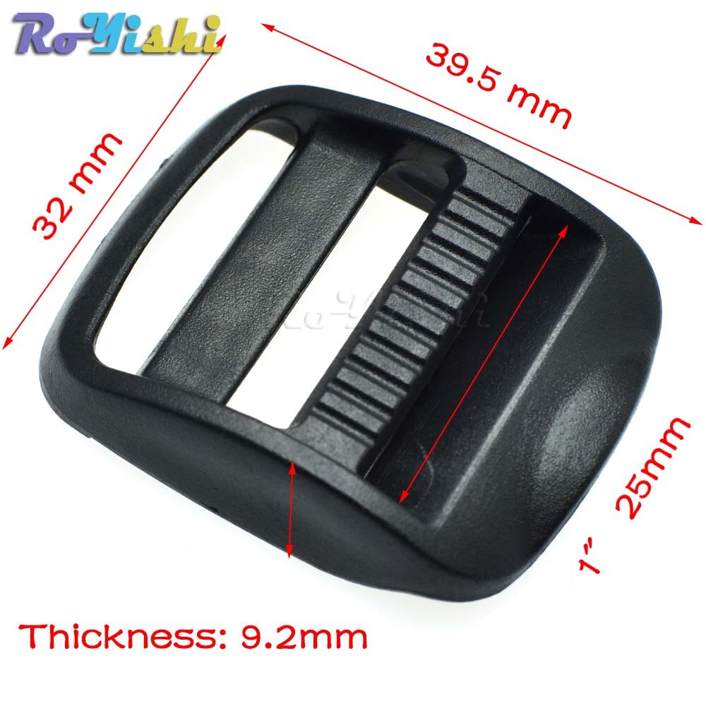3/4&quot; 1&quot;Plastic Ladder Lock Slider Buckle Black for Backpack Straps Webbing Size 20mm 25mm