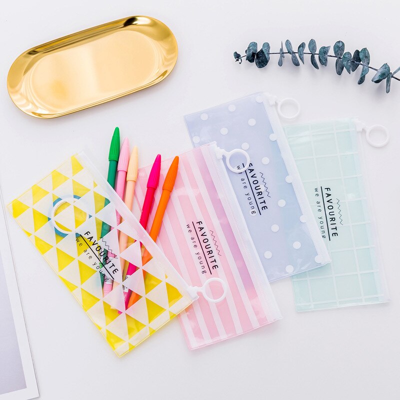 1 stück Neue Korea Schule Schreibwaren SchöNe Nette Kawaii Kreative PVC Umschlag Zu Empfangen Beutel Frische Transluzenten Ordner