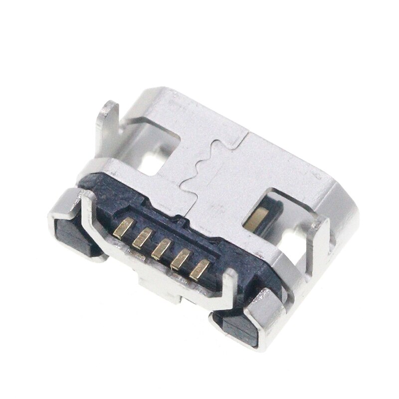 10 stk mikro usb 5 pin b type hunstik til mobiltelefon mikro usb jack stik 5 pin ladestik 4- pin dip