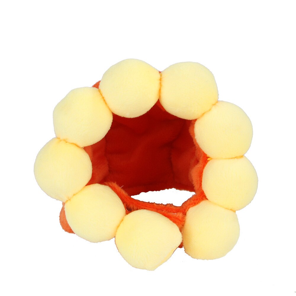 Cat Dog Hat Adorable Costume Frog Lion Mane Sunflower Banana Hat for Cats and Small Dogs Kitten Puppy Party Costume Accessory: Sunflower