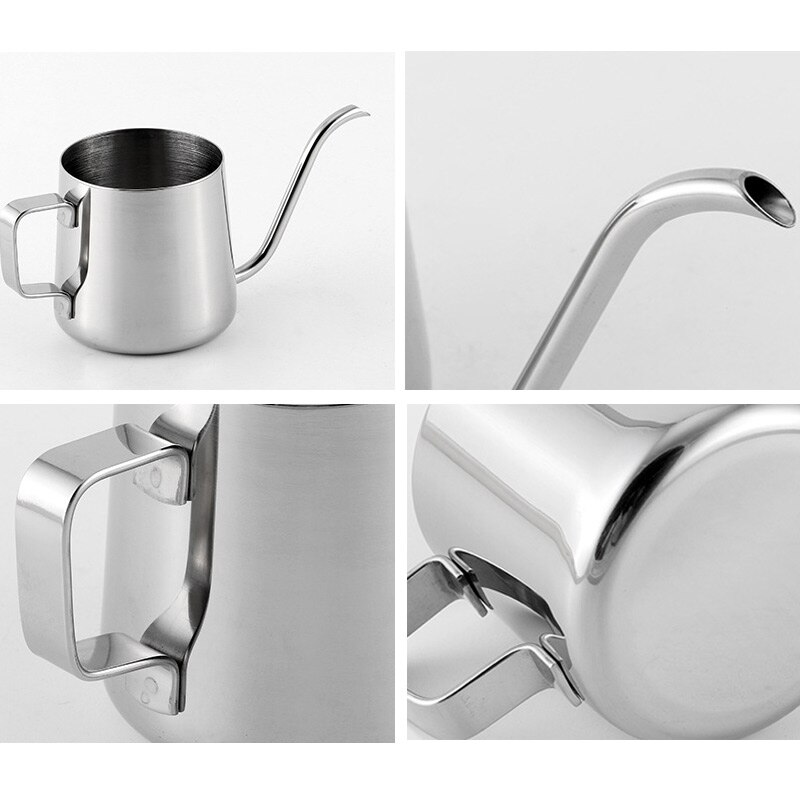 Handheld Stainless Steel Teapot Drip Coffee Pot Non-stick Drip Long Spout Kettle Cup Home Kitchen Tea Tools 250ml/350ml #2