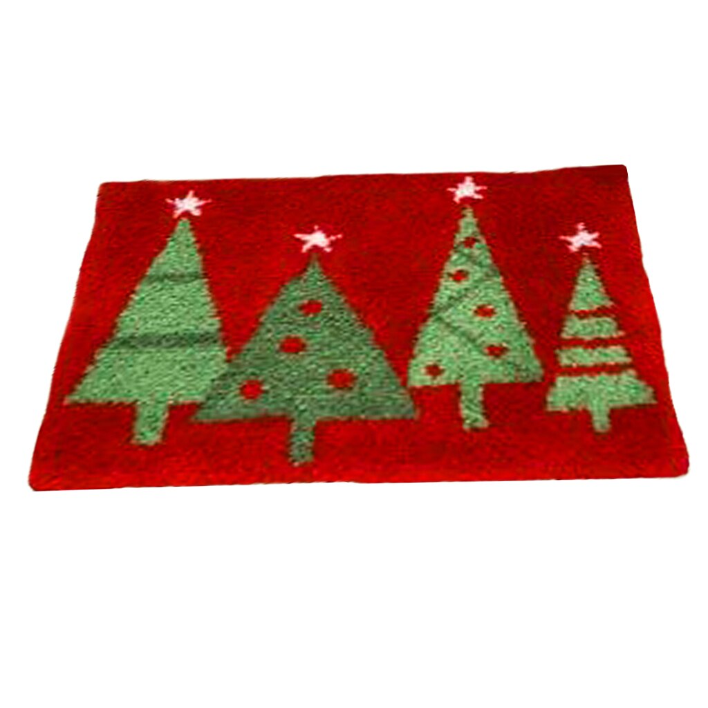 Christmas Latch Hook Kits Cushion Cover Rug Making Kits DIY for Kids/Adults with Printed Canvas Pattern 20