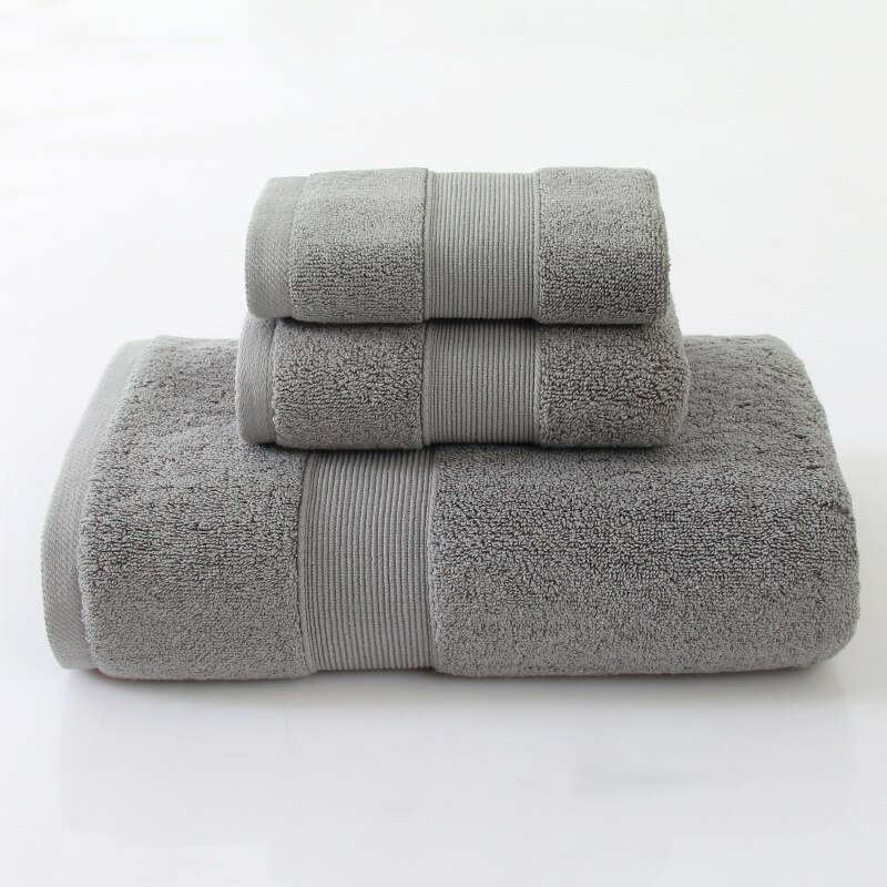 Streep Katoenen Handdoek Badhanddoek Van Drie Sets Effen Kleur Dikker Badkamer Handdoeken Set Grote Dikke Handdoeken Set Thuis Hotel
