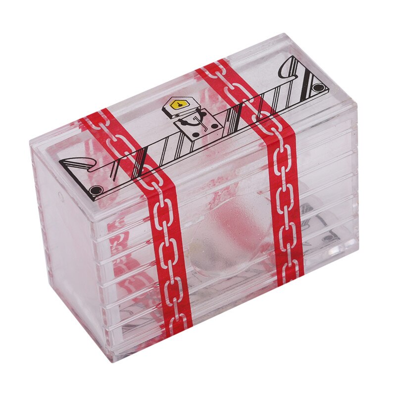 Transparante Magic Box Die Niet Kan Worden Geopend Close-Up Stadium Goocheltrucs