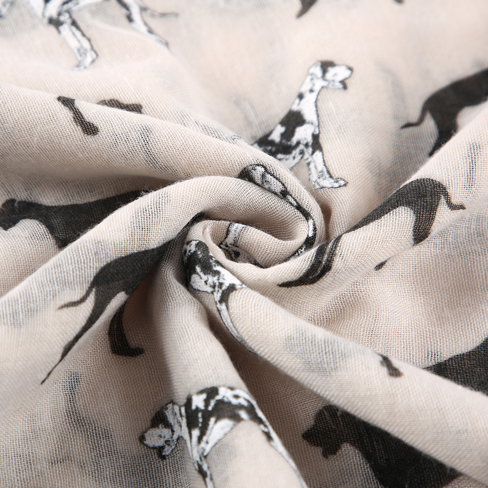 FOXMOTHER Neue Weiß Rosa Dalmatiner Schals Foulard Femme Bufanda Mujer Hund Schals Frauen Hund Liebhaber Mama