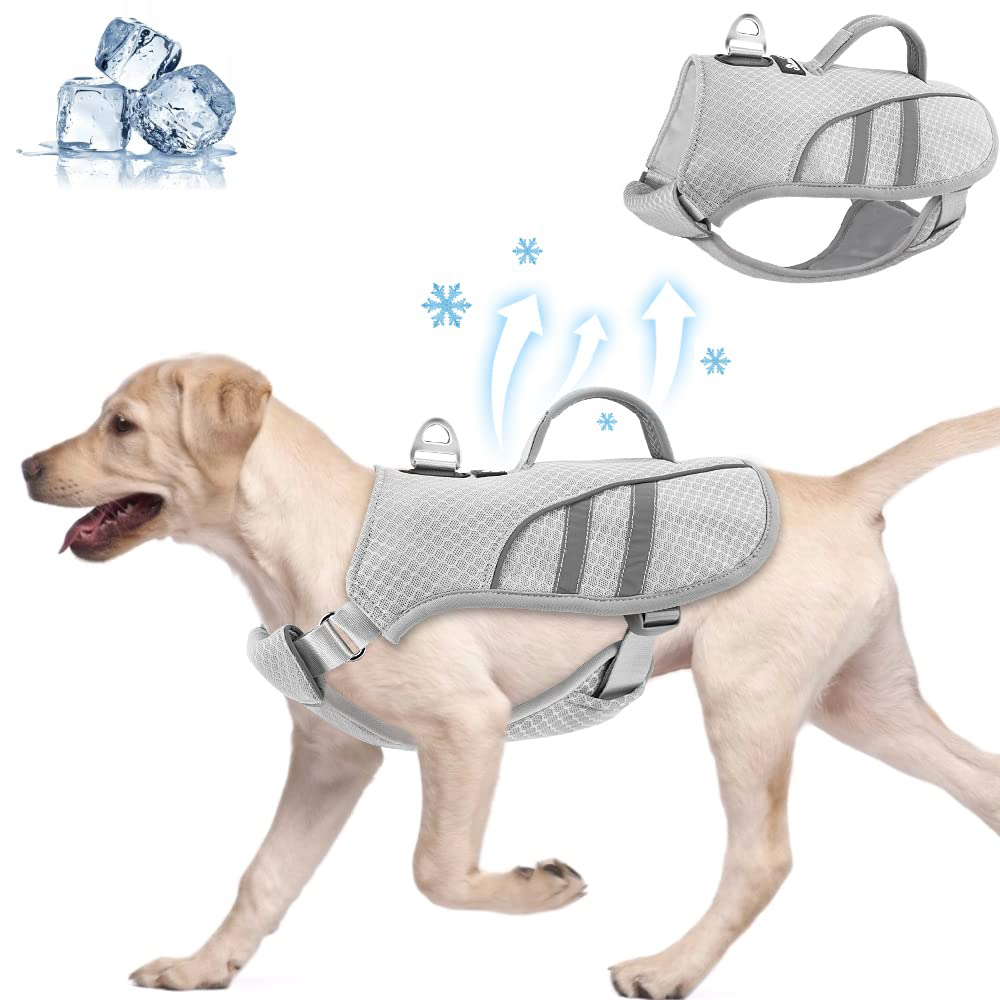 Dog Cooling Vest Evaporative Instant Sling Ice Pack Pocket Breathable Reflective Dog Cooling Jacket: XL