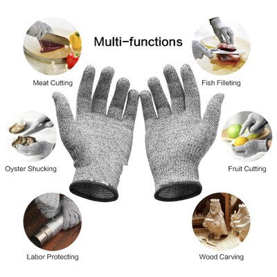 Metall Draht Gittergewebe Küche Metzger Sicherheit Handschuhe Anti-schneiden Handschuhe Sicherheit schneiden nachweisen Stichsichere Edelstahl schneiden-beständig